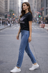 ACHALUGO RHINESTONE TSHIRT - Tan & Tobe