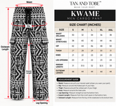 KWAME Men's African Print Wide-Leg Cargo Pants – Black & White - Tan & Tobe