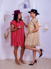 NELO DRESS - Tan & Tobe