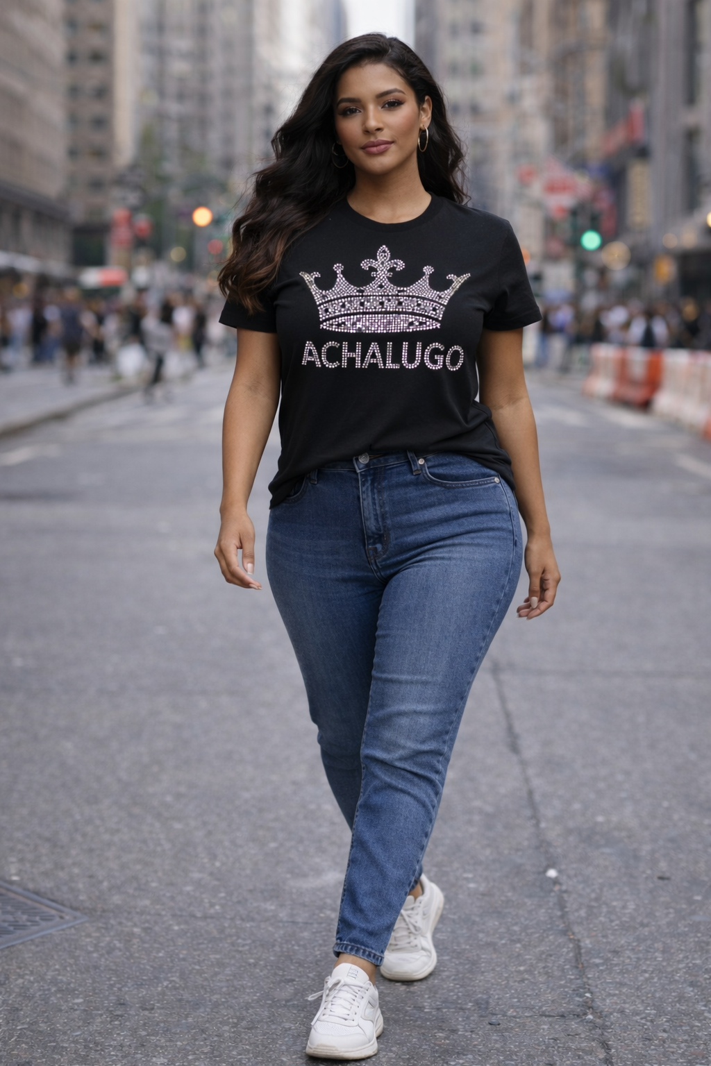 ACHALUGO RHINESTONE TSHIRT - Tan & Tobe